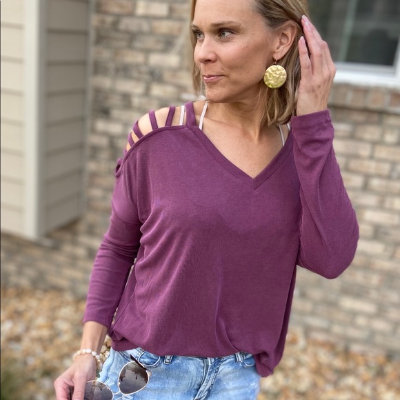 Strappy sleeve modal top - Picture 4 of 8